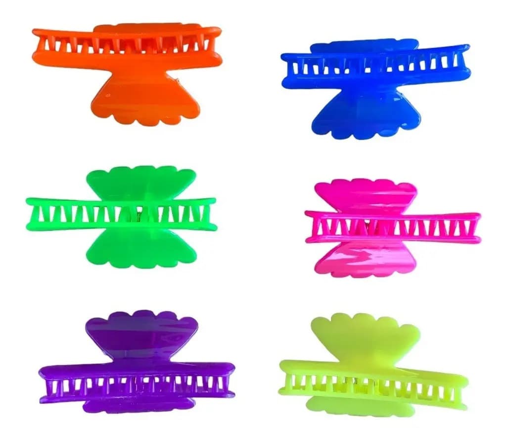 Kit 12 Piranhas De Cabelo Bijuqueria Cor Colorido Plástico Resistente - 4