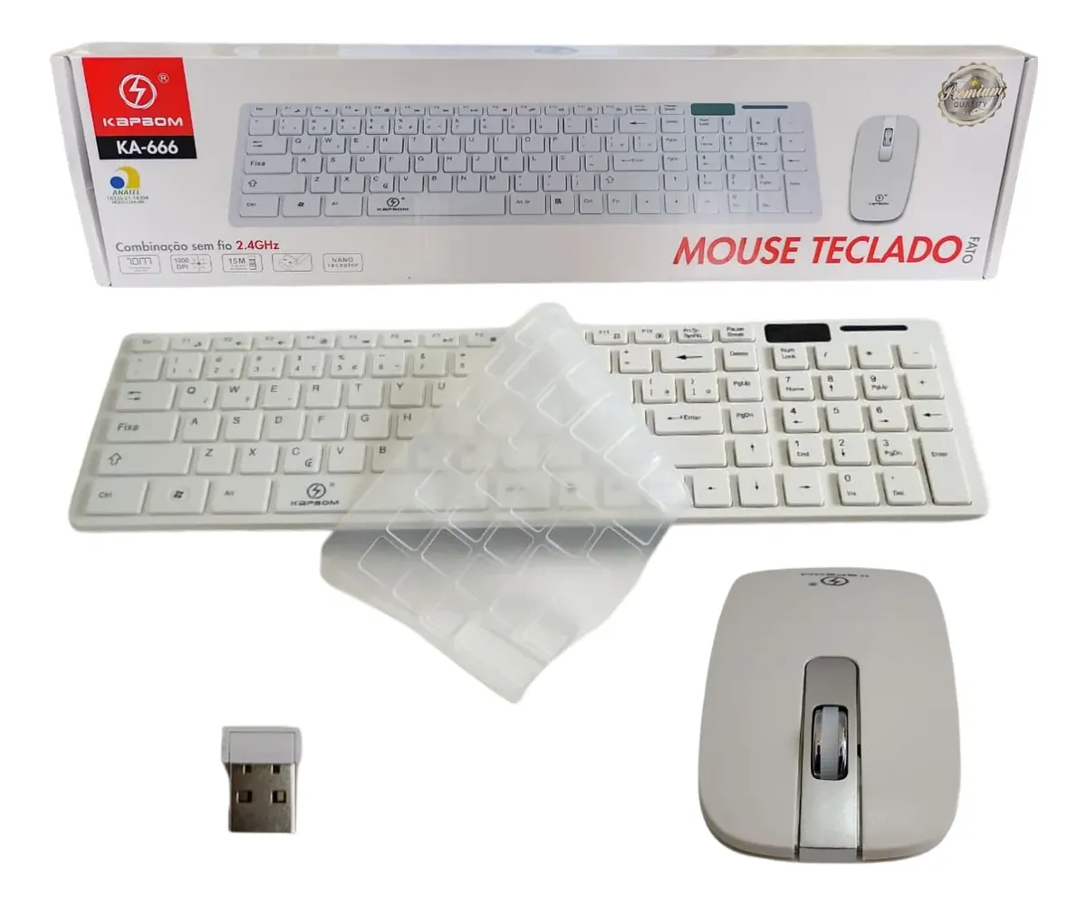 Kit Teclado Mouse Sem Fio 2.4ghz 10m Alcance - 1