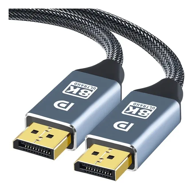 Cabo Displayport 1.4 8k 4k Hdr Resistente 3 Metros - Tomate - 1
