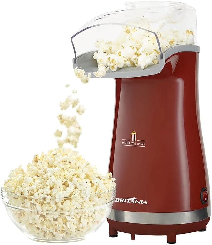Britânia Pipoqueira, Poplite Inox Bpi01vi, Vermelho, 220V, 62552004 Plástico e Metal - 1