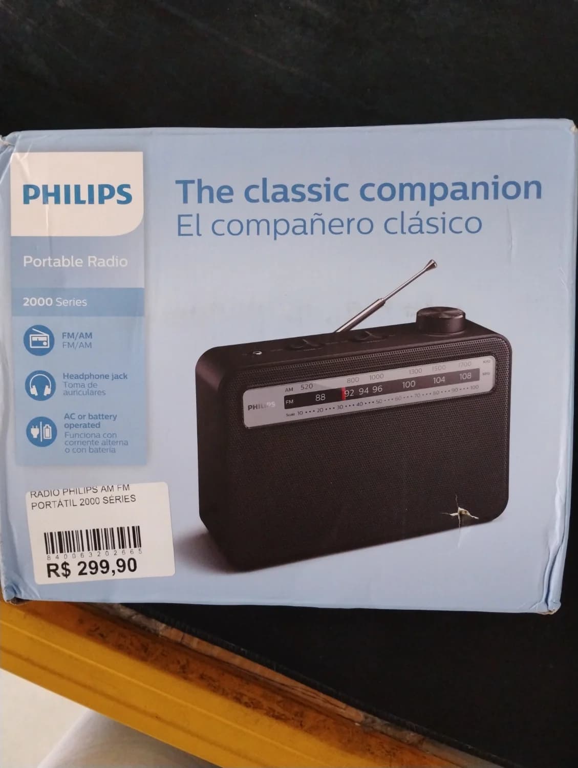 RÁDIO PHILIPS AM FM PORTÁTIL 2000 SÉRIES - 1