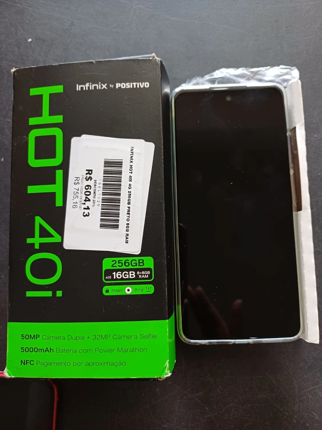 Infinix Hot 40i 4g 256gb Preto 8gb Ram - 1