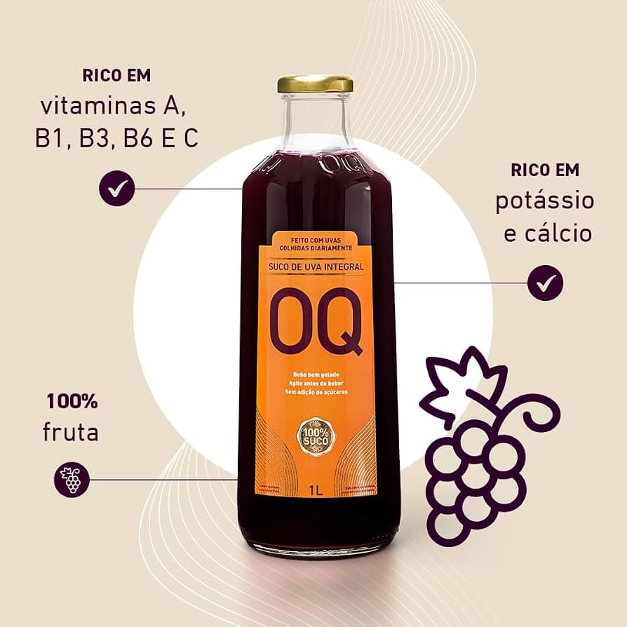 suco De Uva Integral - marca OQ 300ml - 4