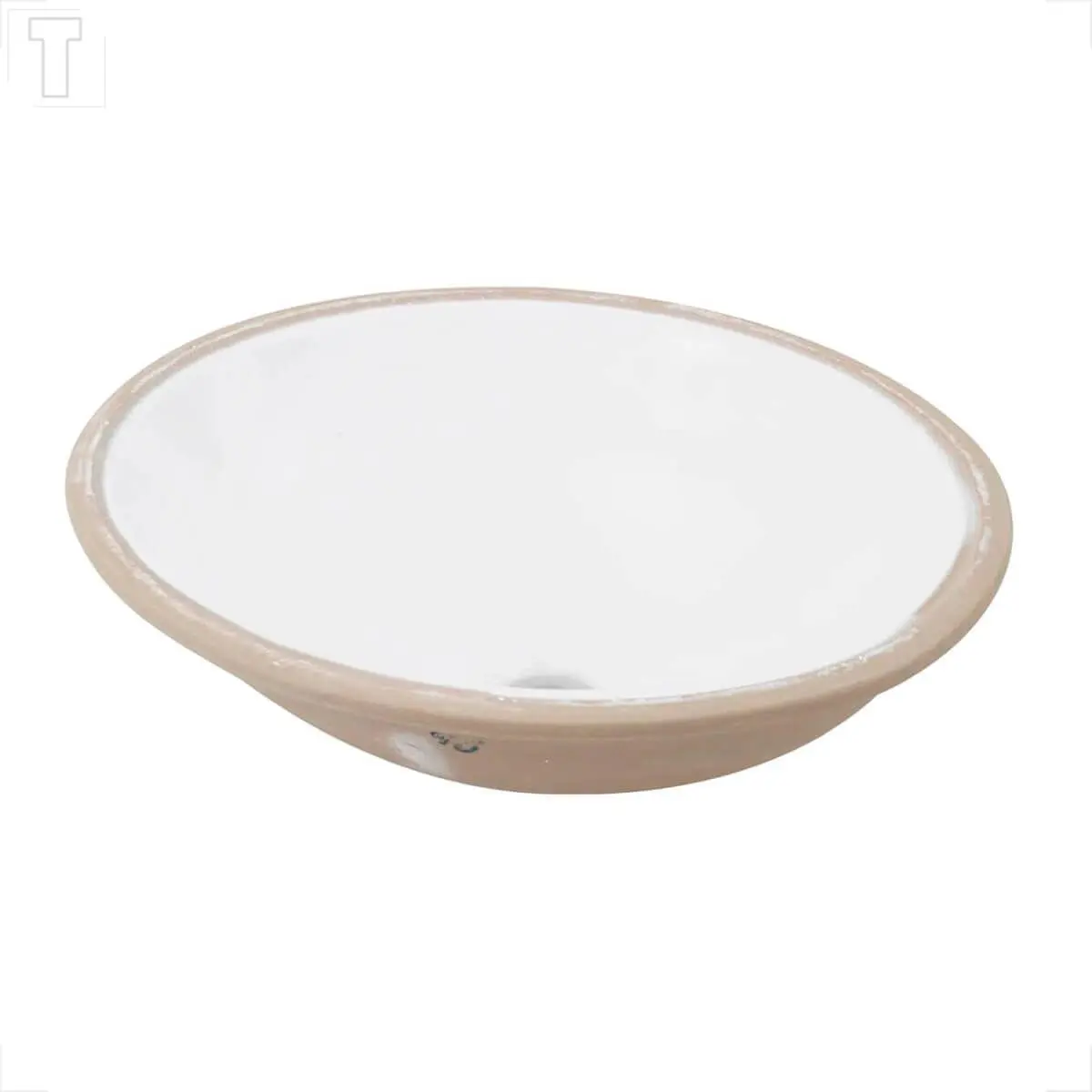 Cuba De Embutir Banheiro Oval Louça Branca 39x30cm Lavabo - 1