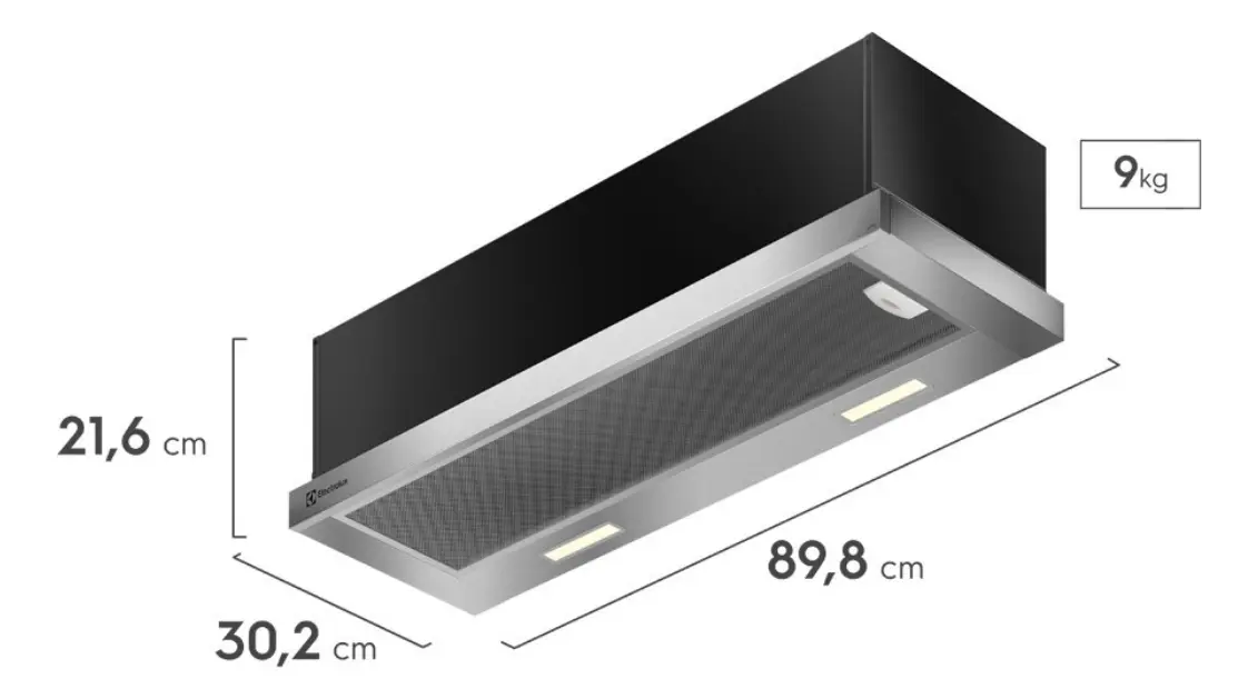 Depurador De Ar Electrolux Efficient 90cm Retrátil Com Led COR INOX - 1