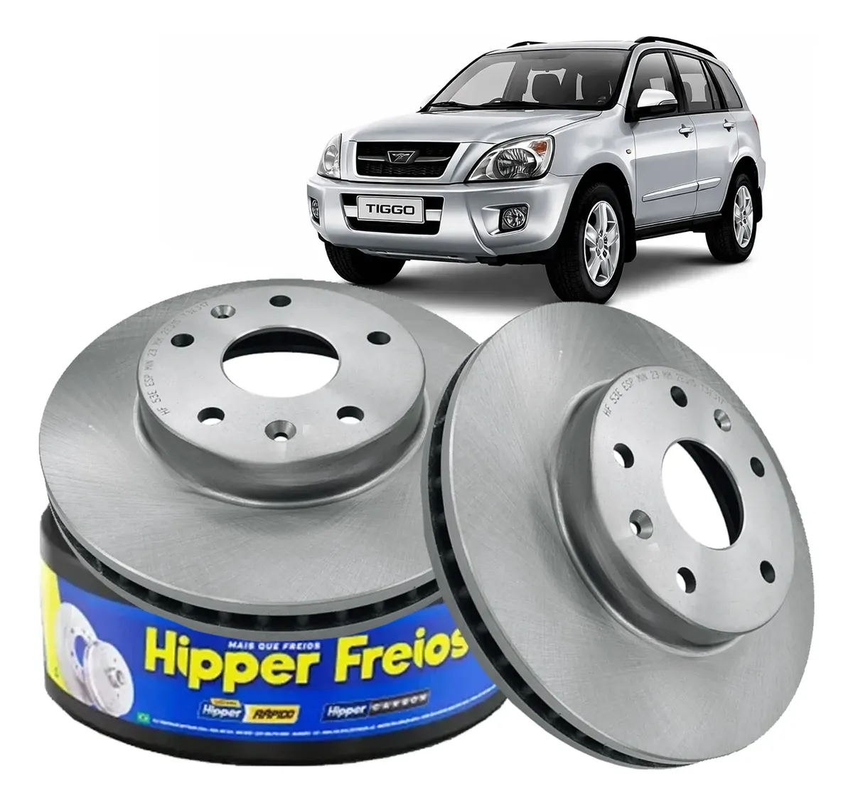2 Disco Freio Dianteiro Tiggo 2.0 09 10 11 12 13 14 15 265mm HF53E - 1