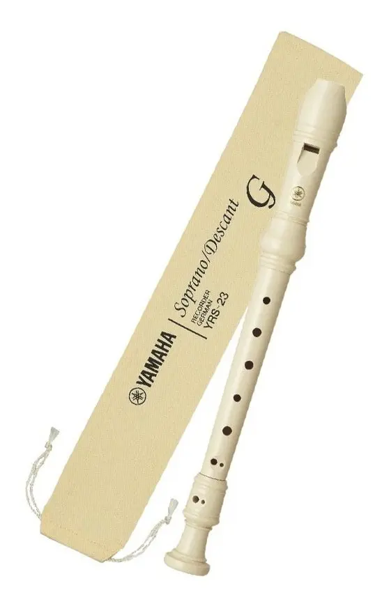 Flauta Doce Soprano Yamaha Yrs23g Germanica Cor Bege - 1