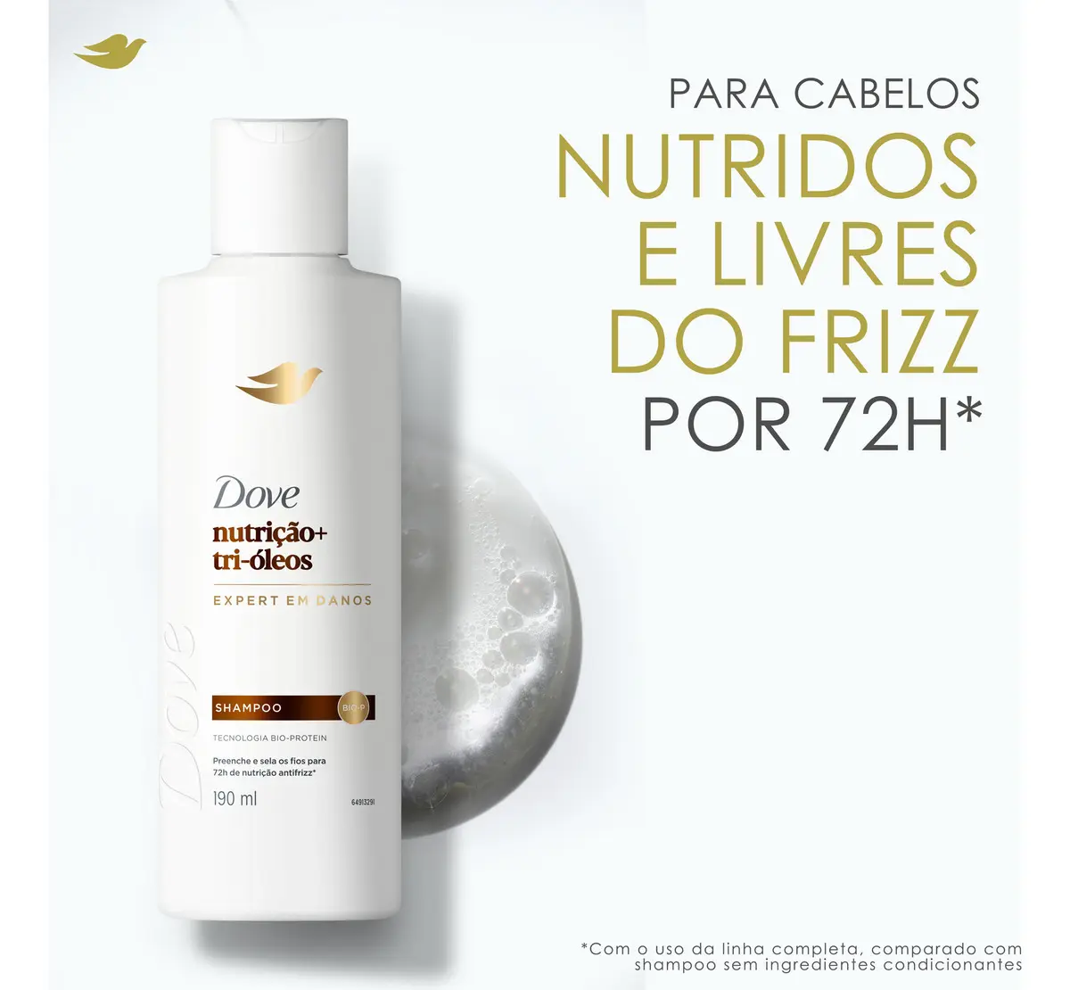 Dove Shampoo Nutrição + Tri-Óleos 370ml - 1