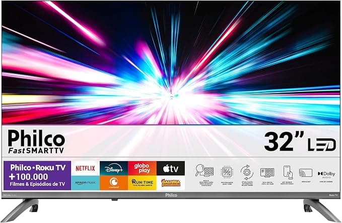 Smart TV 32" Philco Roku TV Dolby Áudio HDR10 P32CRB - 1