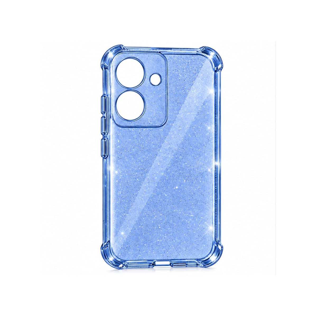 Capa Case Transparente com Glitter para G06 4G COR:AZUL CLARO - 1