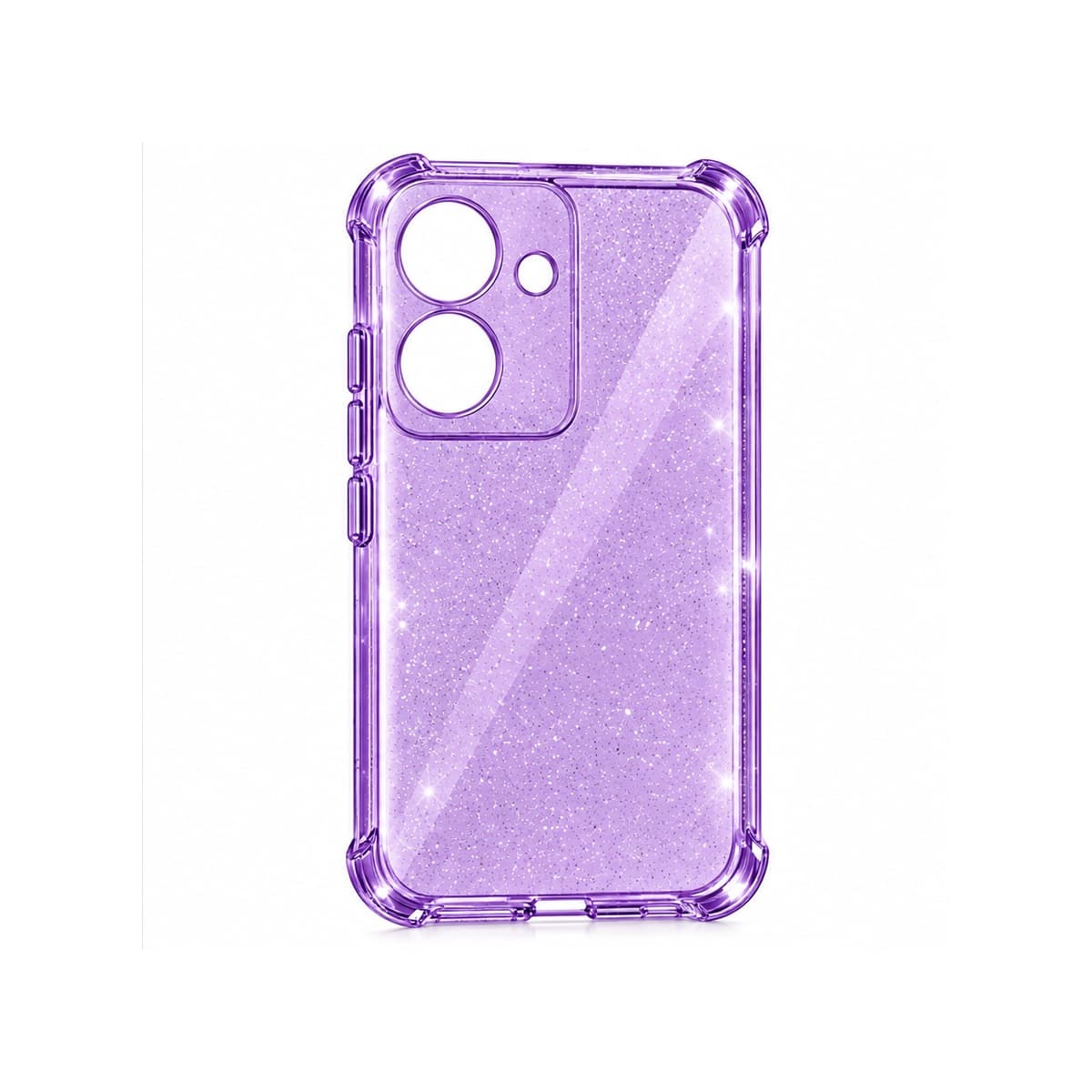Capa Case Transparente com Glitter para G06 4G COR:LILAS - 1