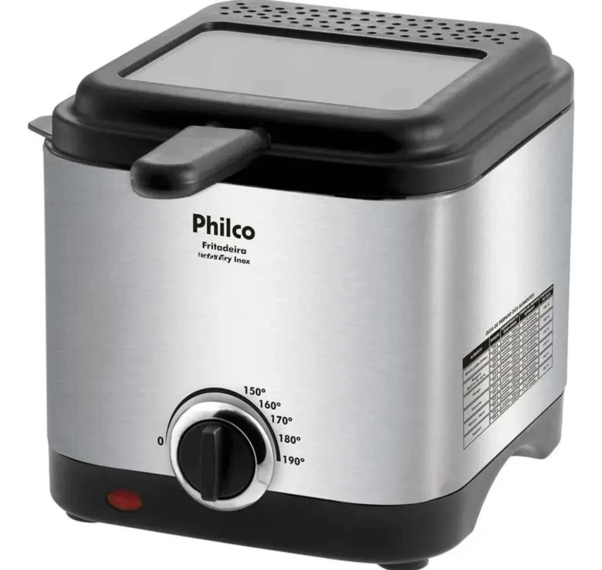 Fritadeira elétrica deep fry 900w inox 1,8l philco 127v - 1