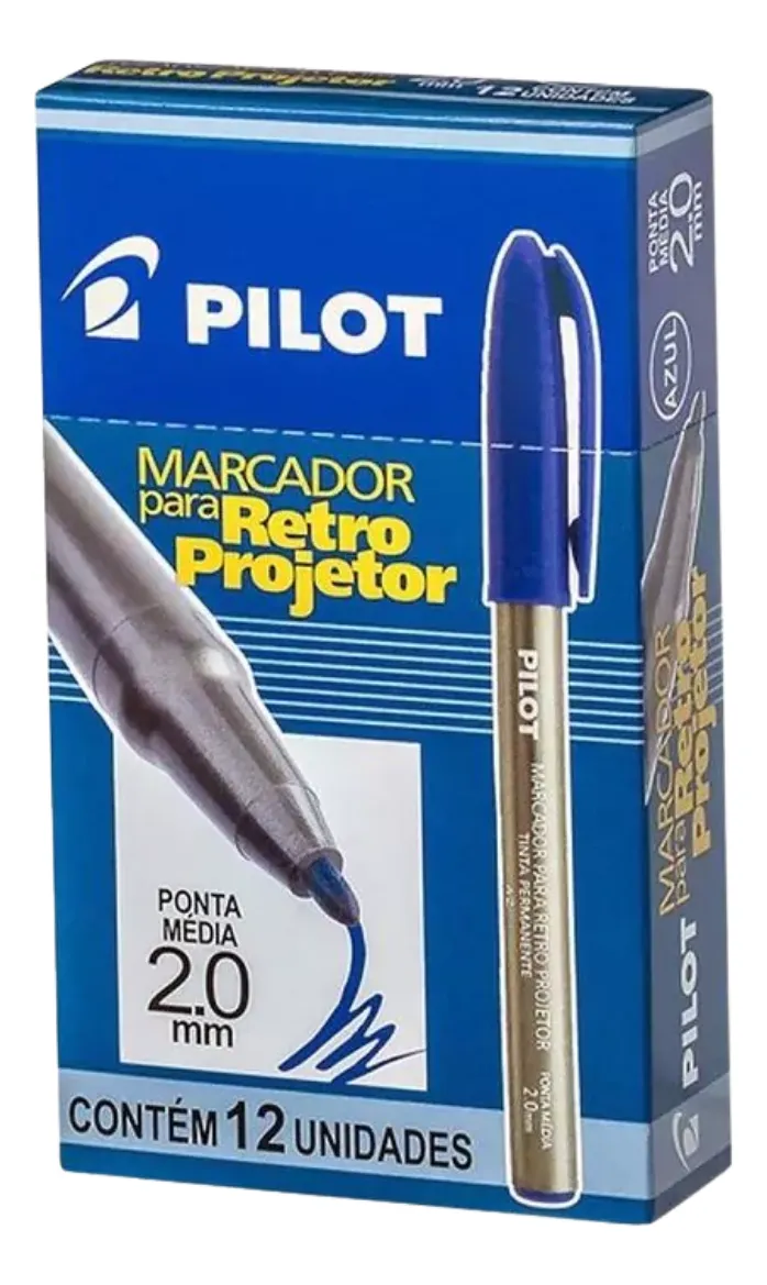 Caneta Retroprojetor 2.0 Caixa C/12 Pilot - 1