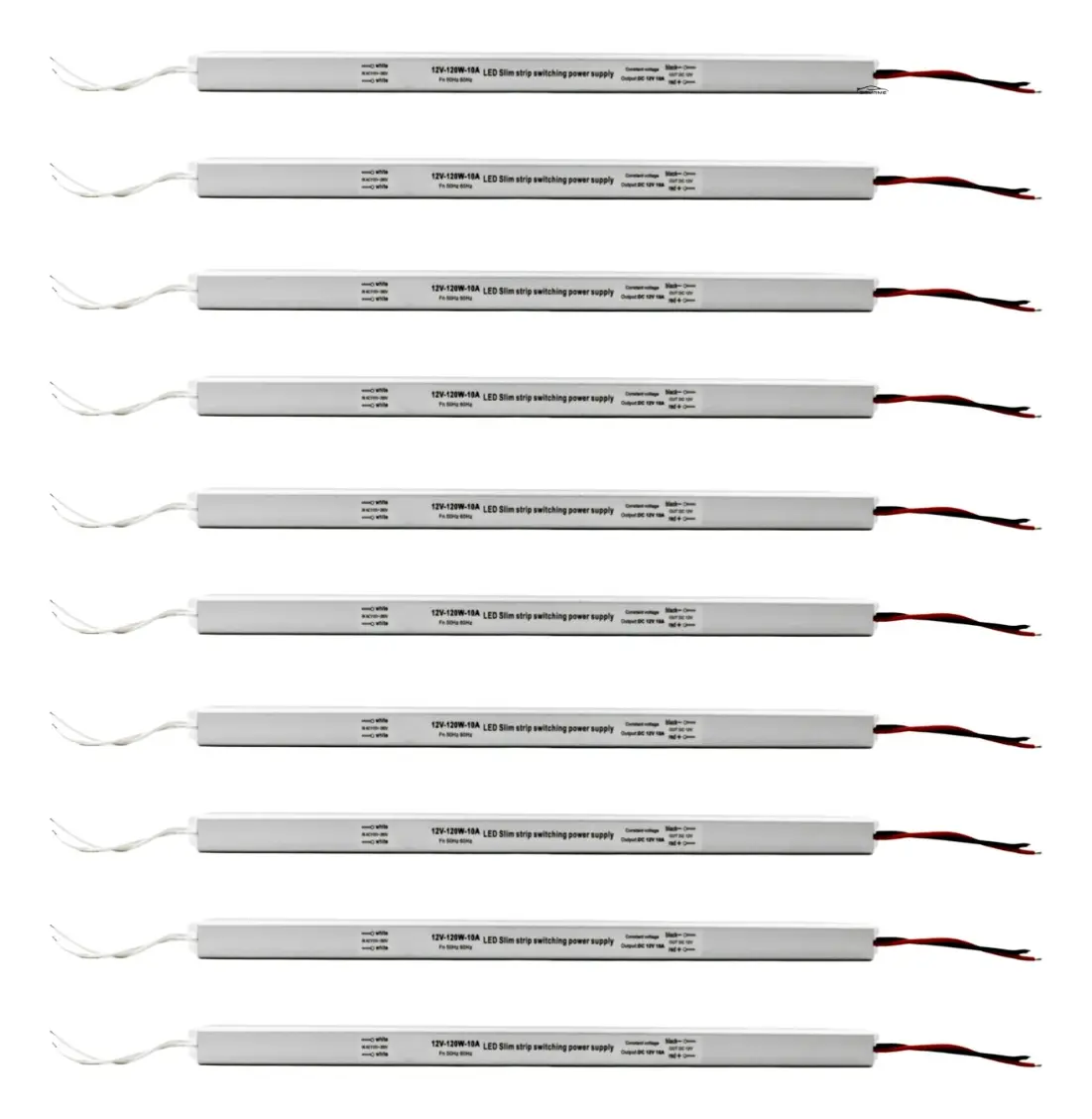 10x Fonte Slim Driver 12v 10a 120w Para Perfil Fita De Led - 1