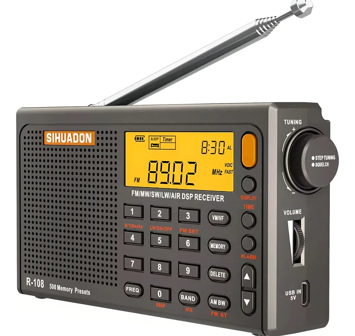 Rádio Sihuadon R-108 AM FM a Bateria - 1