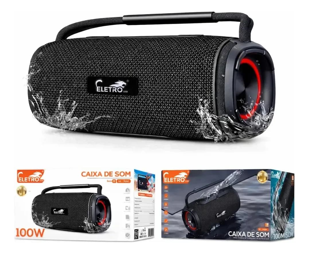 Caixa de Som Eletro Bluetooth 100w Alta Pot - 1