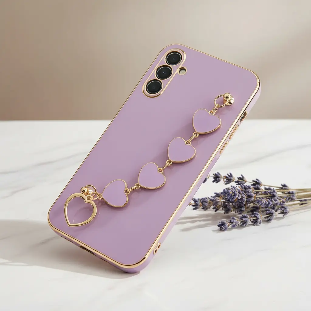 Capinha Samsung Galaxy A34 5G Pulseira Coração Violeta - 1