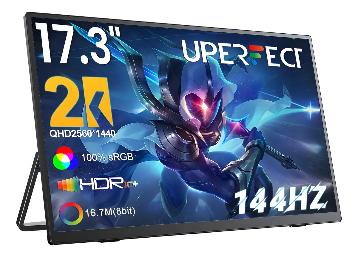Monitor Pc Gamer Portátil Uperfect 17.3 2k 144hz Usb-c Hdmi - 1