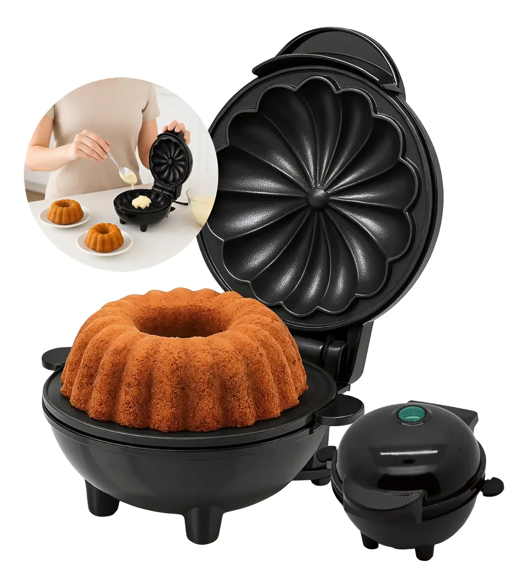 Mini Máquina de Bolo Assadeira Boleira Versátil - 1