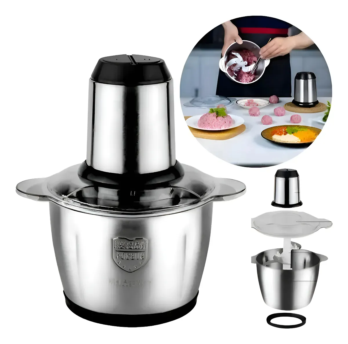 Processador Carnes Legumes Elétrico 2l Triturador Potente - 1