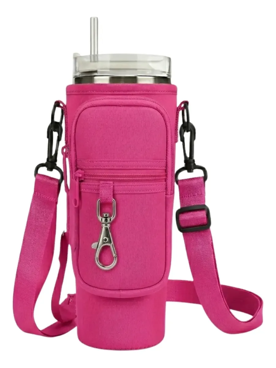 Bolsa Porta Garrafa Copo Térmico Squeeze Alça Transversal - 1