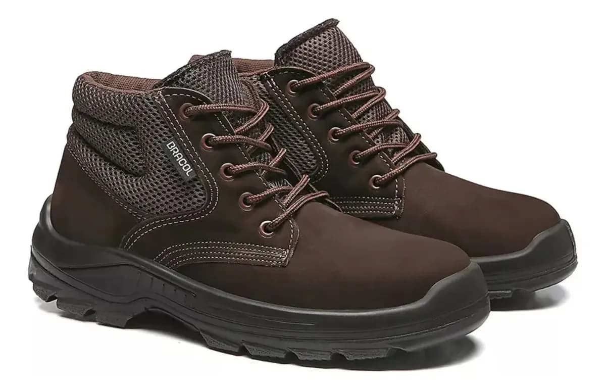 Bota Botina Segurança Bracol Sapato Coturno Nobuck 37 - 1
