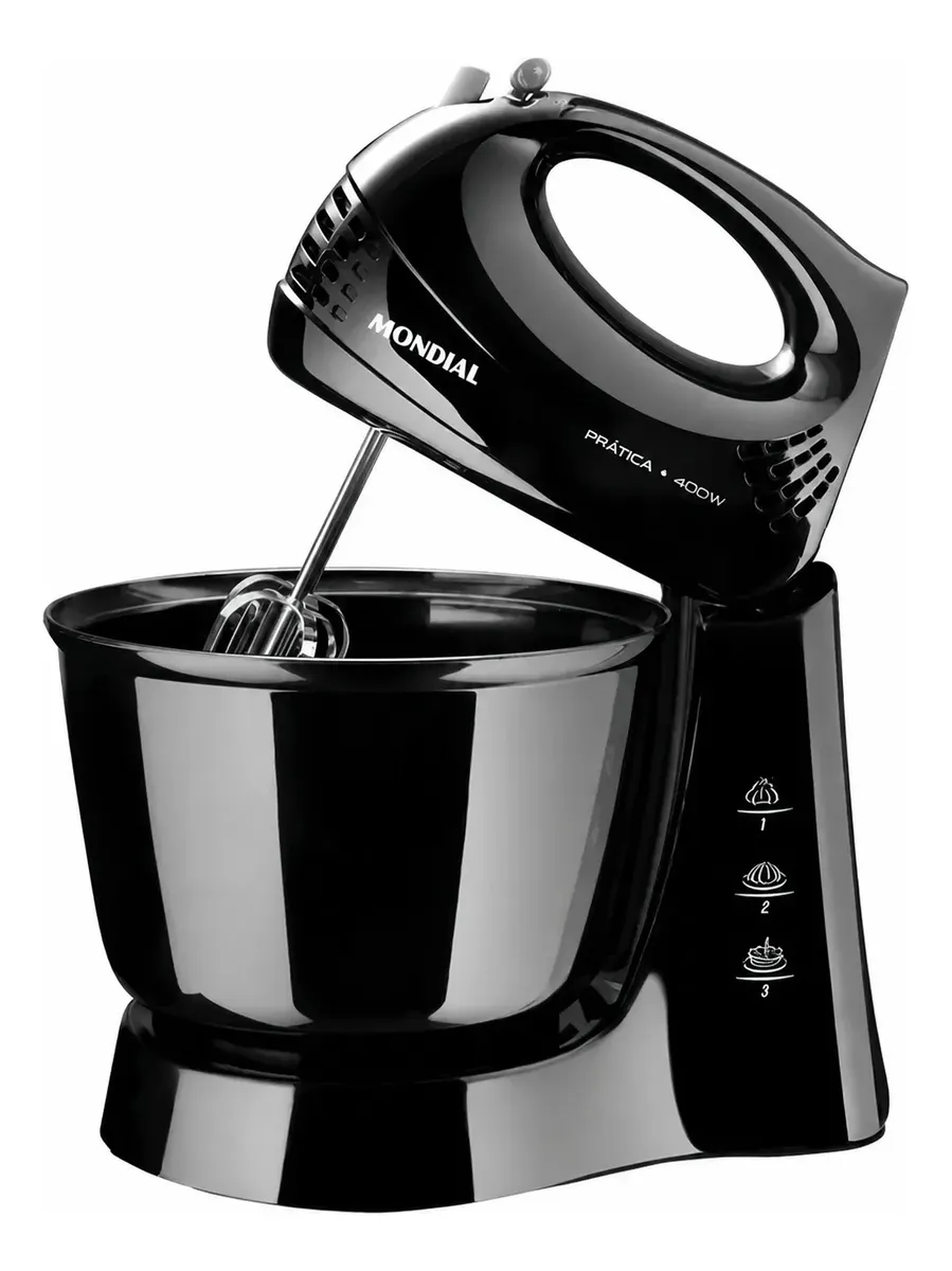 MONDIAL Batedeira Prática, Preto, 400W, 110V - B-44-B - 1