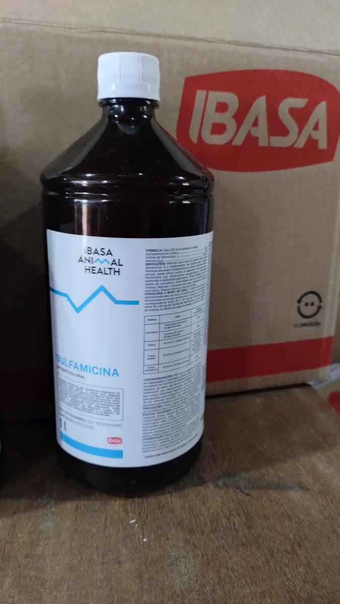 Sulfamicina Ibasa 1 Litro Aves, Coriza, Gogo Cocidiose - 3