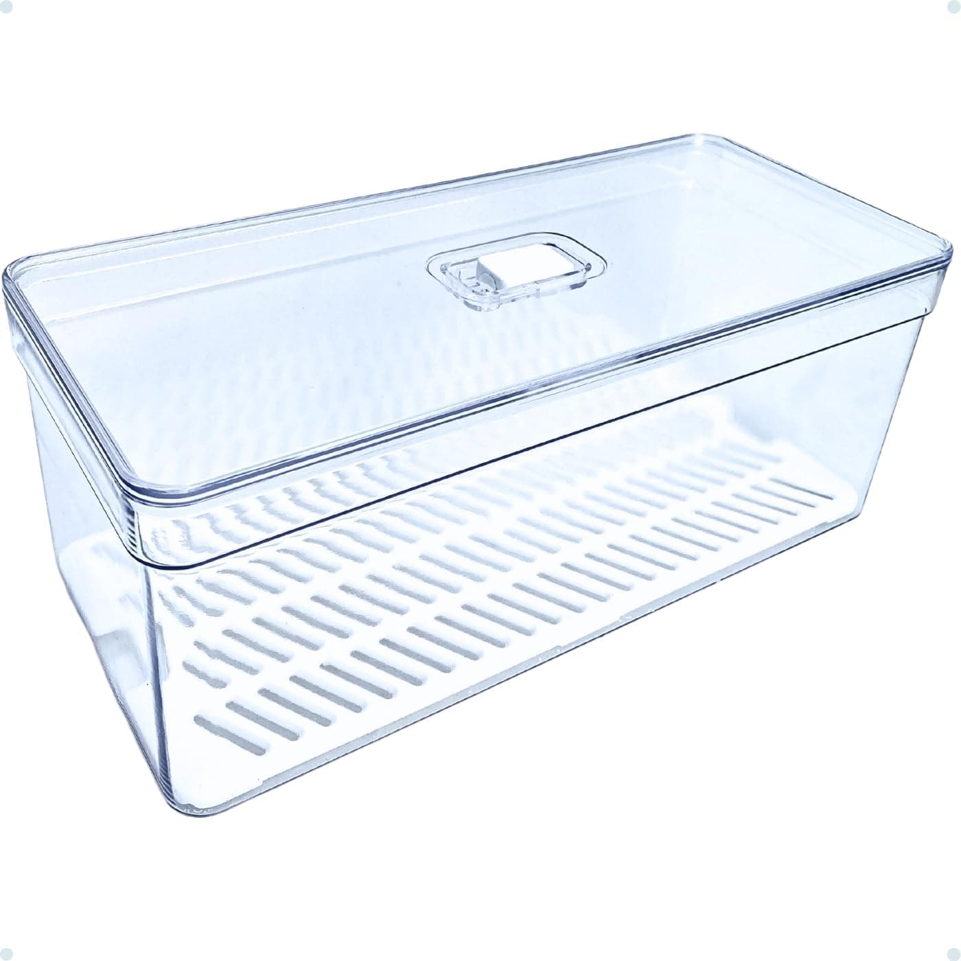 Organizador de Geladeira Para Frutas e Verduras Plastutti 6,8L Acrílico Transparente - 1