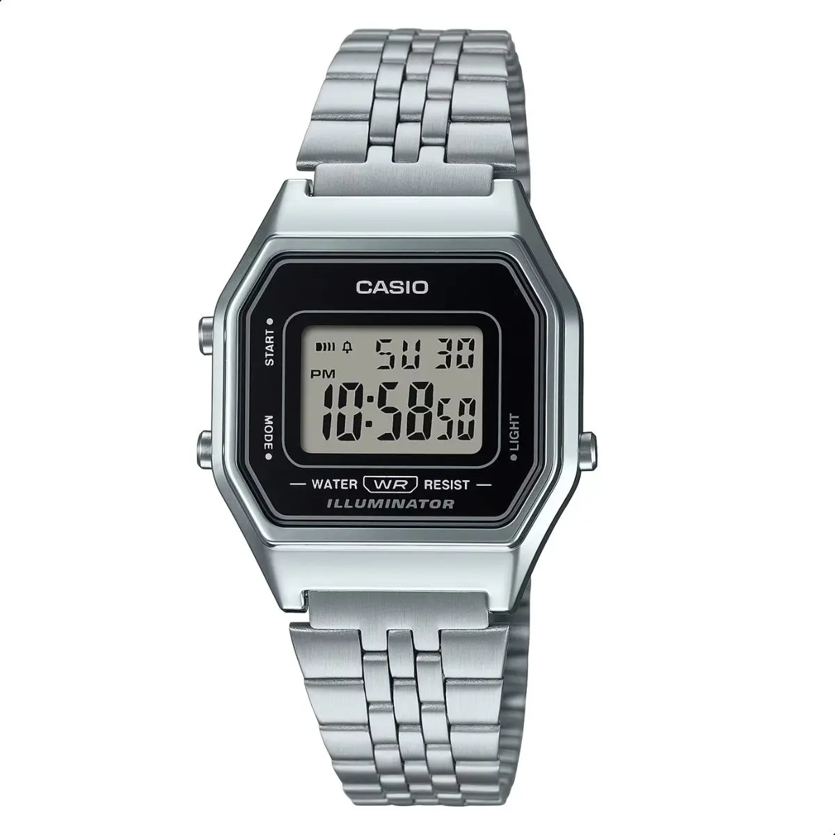 Relógio Casio Vintage Prata La-680 Tamanho Pequeno Unissex - 1