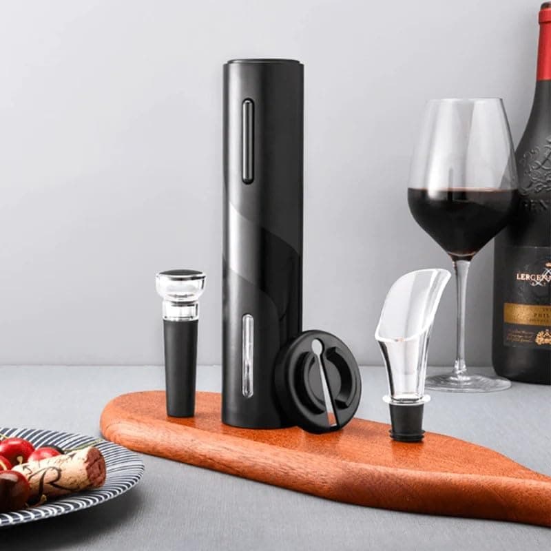 Abridor De Vinho Elétrico Com Pilhas Kit Com 4 Peças - 5