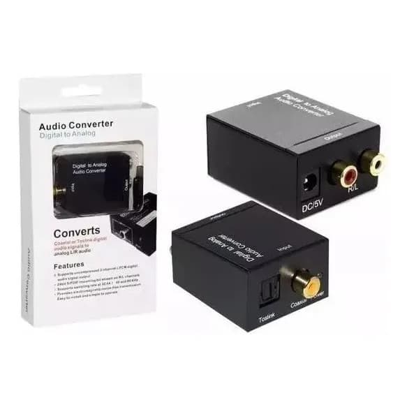 Conversor Audio Optico Digital Fibra/coaxial P/rca Analogico - 1