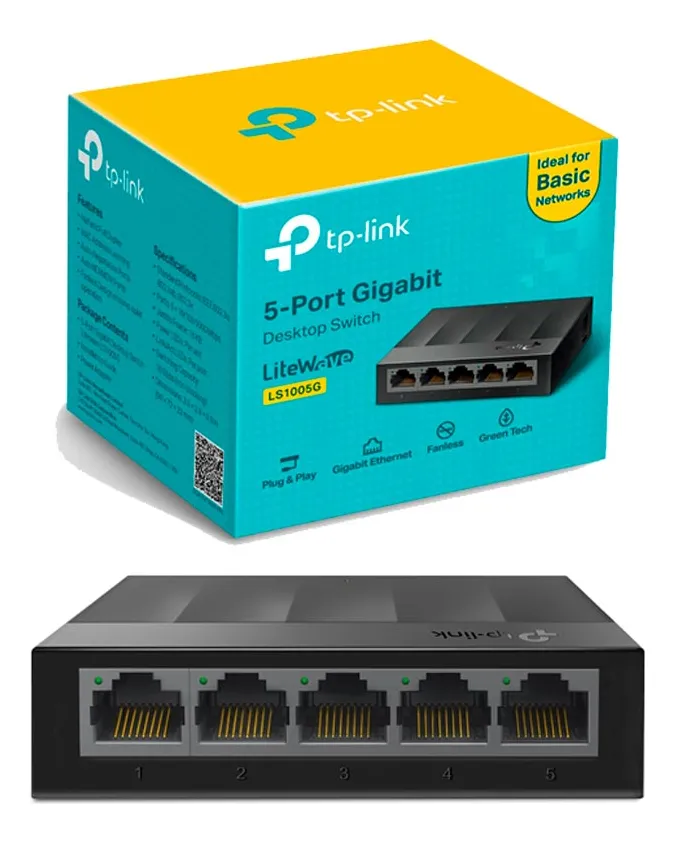 Switch De Mesa Ls1005g Tp Link 5p Gigabit 1000 Mbps - 1