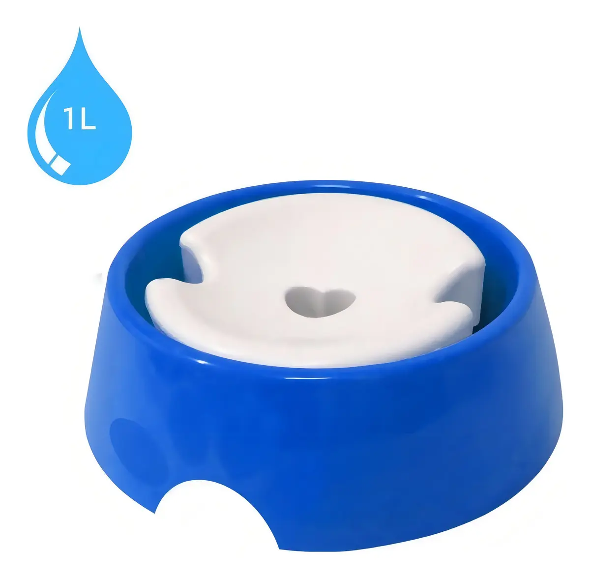 Bebedouro Para Pet De Pelos Longos Azul 1 L - 3