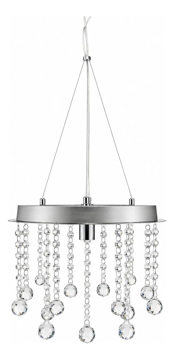 Lustre Pendente Cristal 30cm Bivolt Luxo Sala Quarto Hall - 1