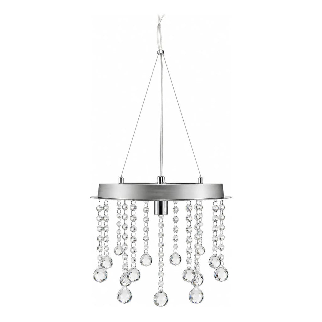 Lustre Pendente Cristal 30cm Bivolt Luxo Sala Quarto Hall - 2