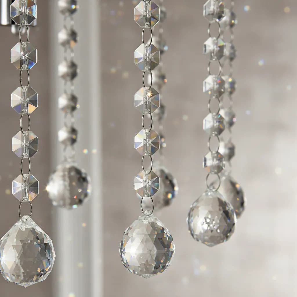 Lustre Pendente Cristal 30cm Bivolt Luxo Sala Quarto Hall - 4