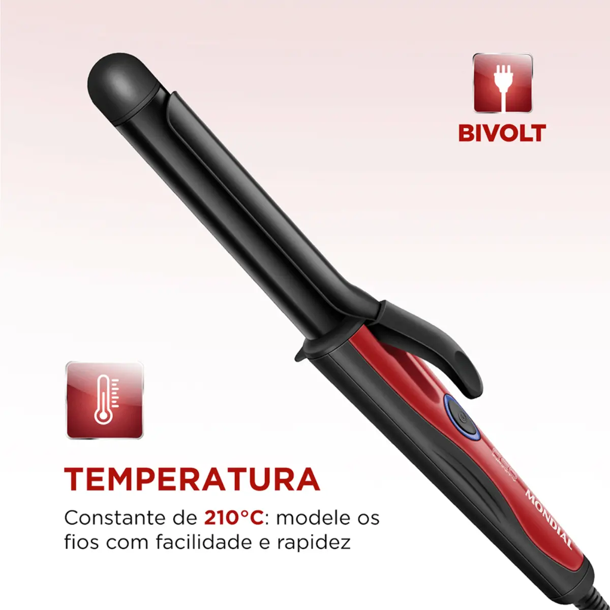 Modelador De Cachos Mondial Red Infinity Profissional Bivolt - 2