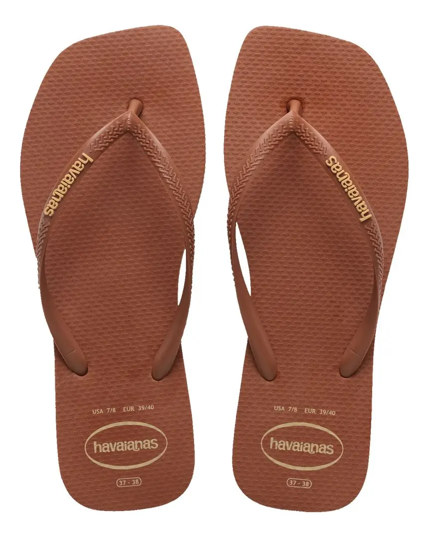 Chinelo Havaianas Slim Square Logo Pop Up Tam-37/38 - 4