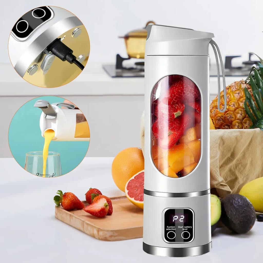 Mini Liquidificador Portatil Recarregável Usb Suco E Shake - 8