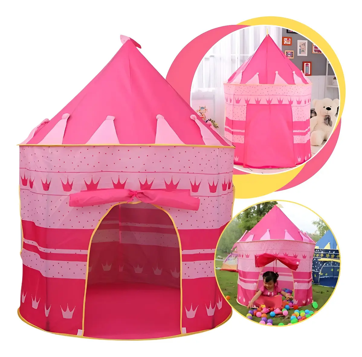 Barraca Dobravel Castelo Princesa Tenda Cabana Menina - 3