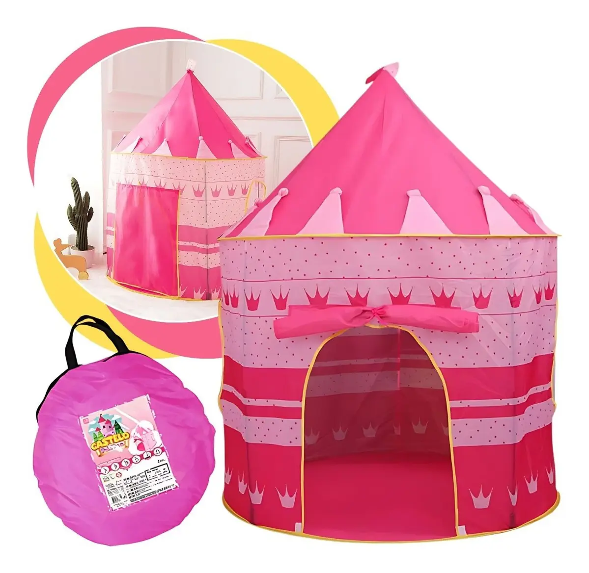 Barraca Dobravel Castelo Princesa Tenda Cabana Menina - 4