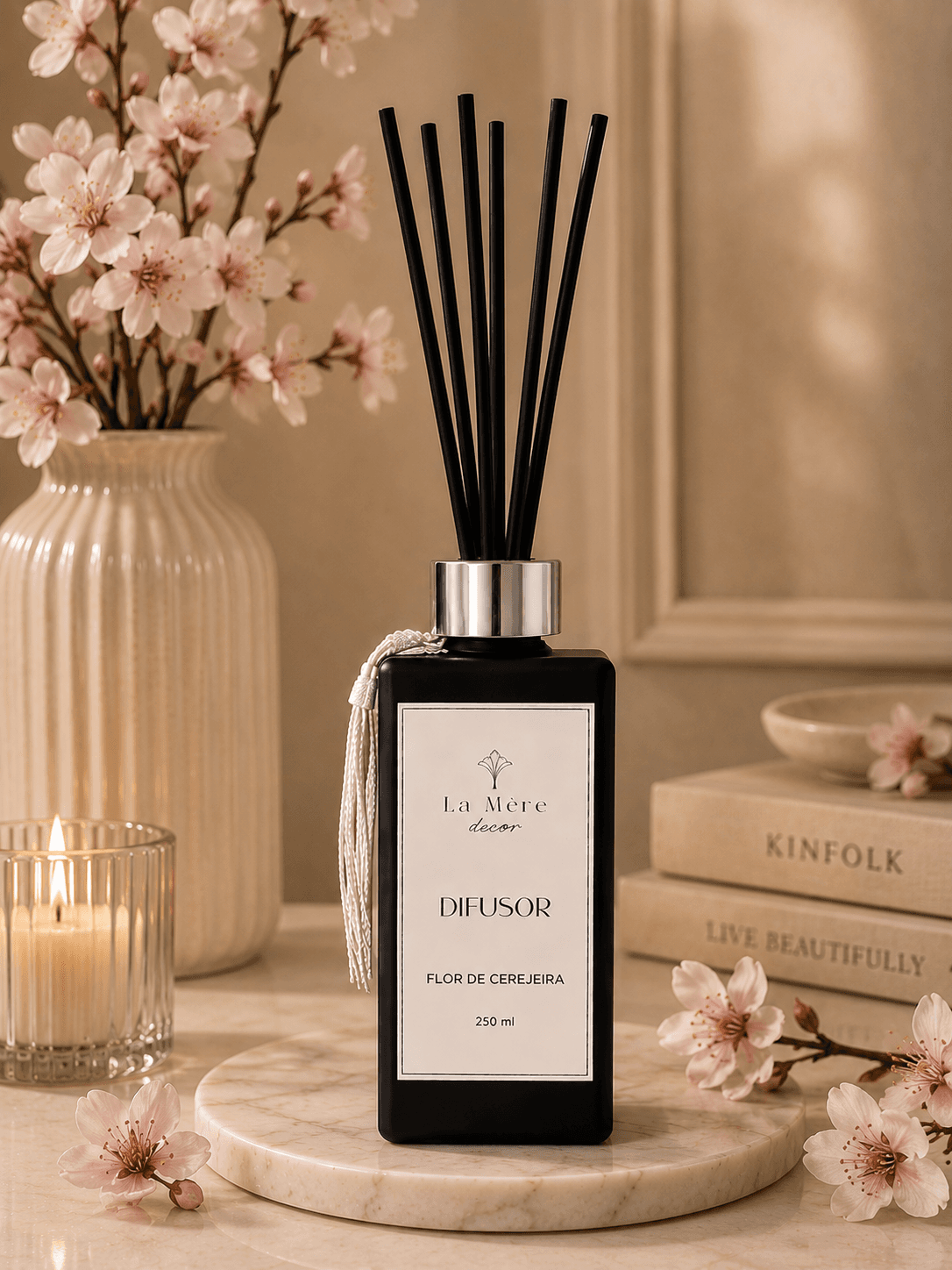 Difusor Aromático Com Varetas 250ml - FLOR DE CEREJEIRA - 2