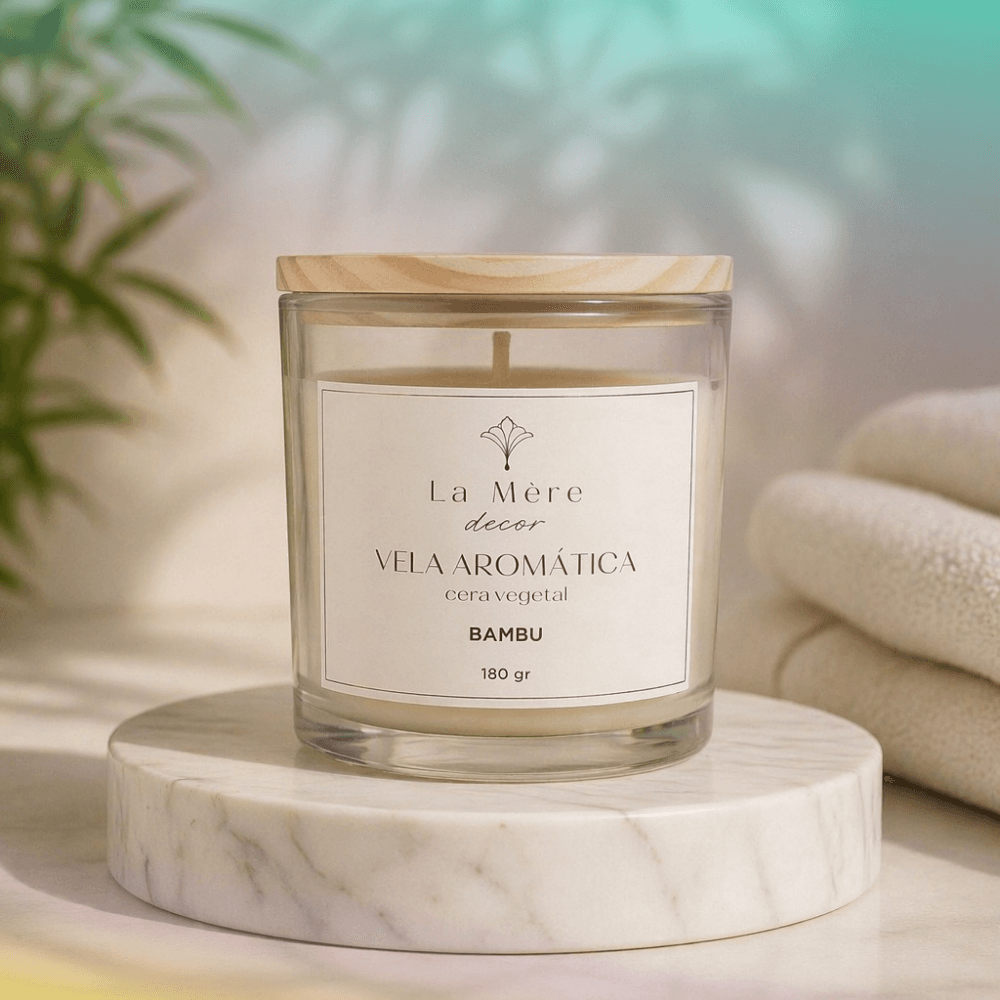 Vela Aromática Vidro 160g - Chá Branco - 4