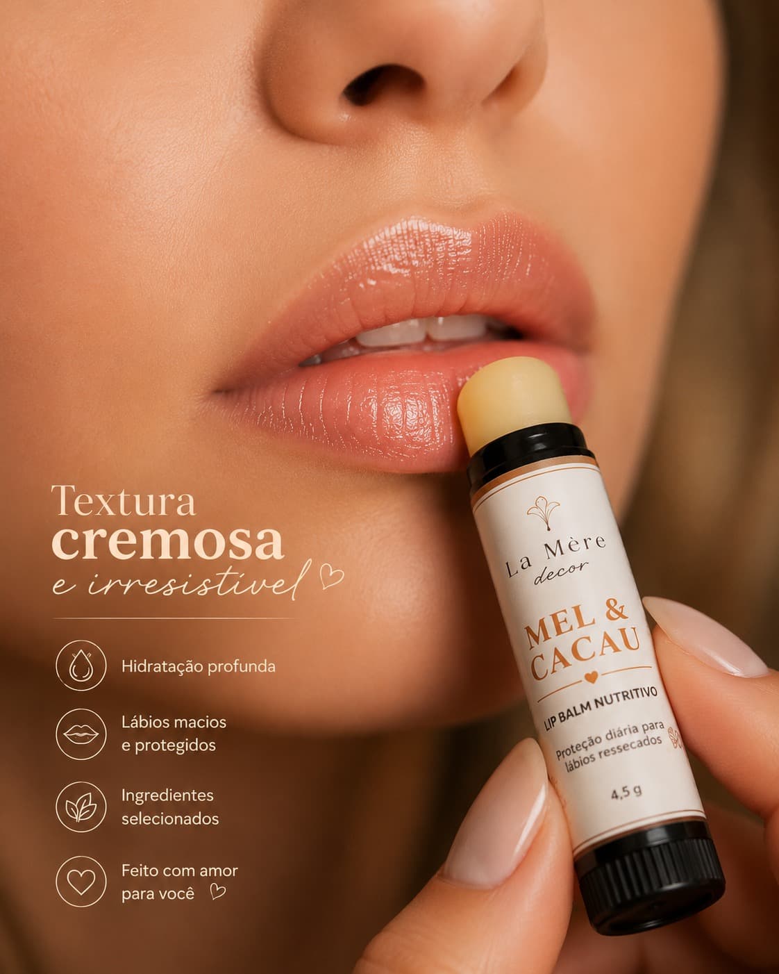 Lip Balm Nutritivo La Mère Decor Sabor:Mel & Cacau - 8