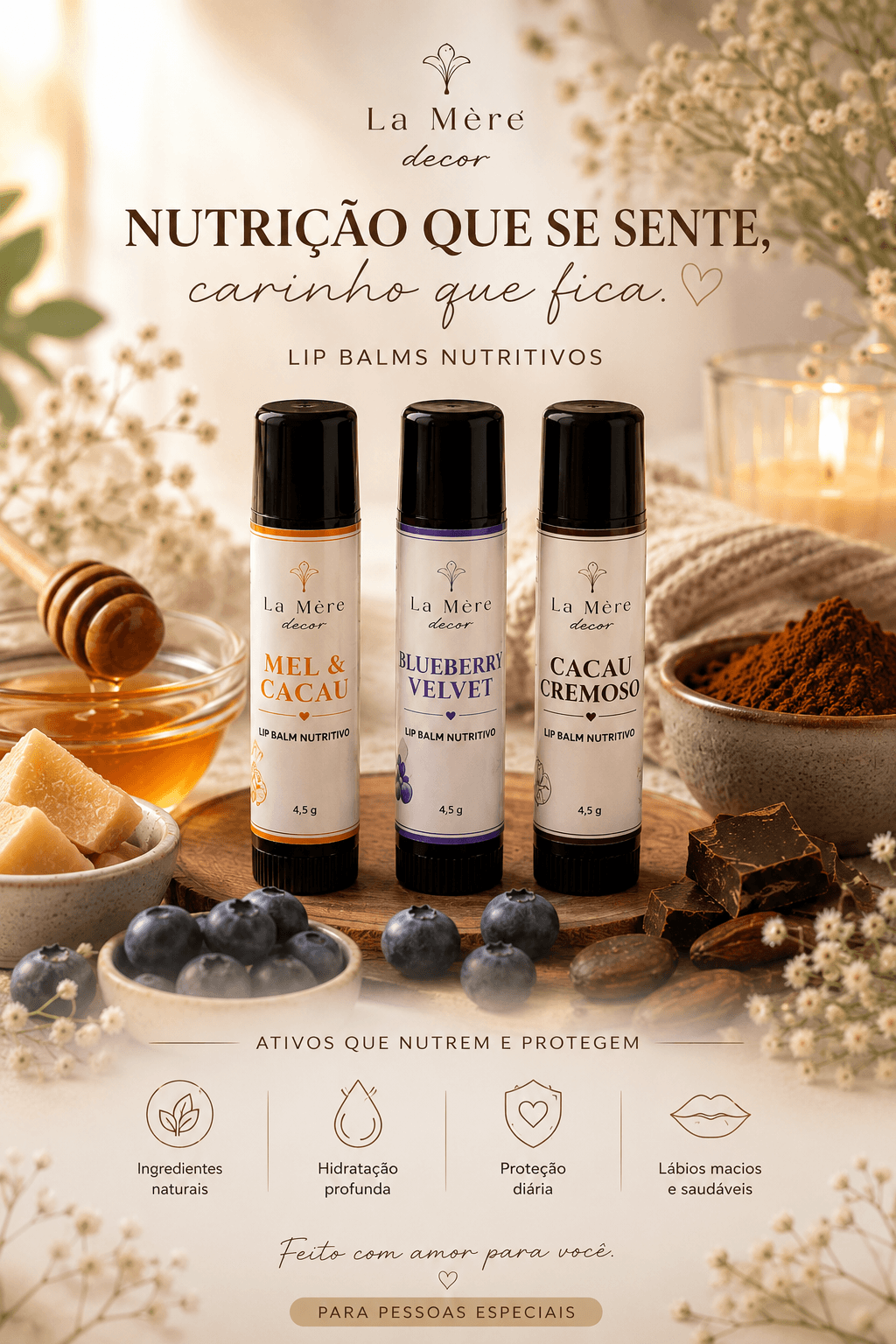 Lip Balm Nutritivo La Mère Decor Sabor:Blueberry Velvet - 3