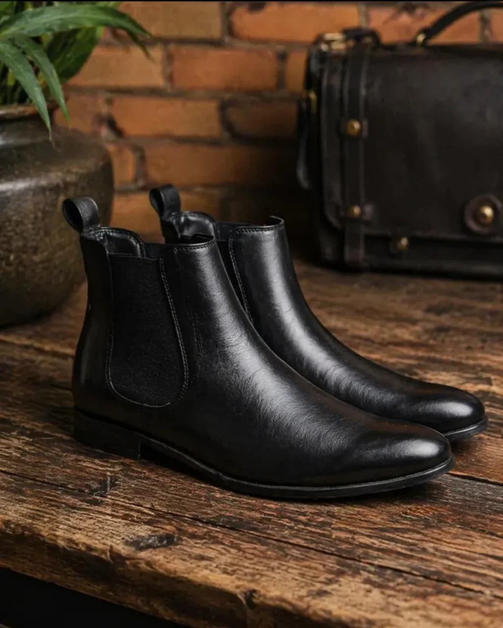 Bota Chelsea masculina de couro Berganno Tam 39 - 1