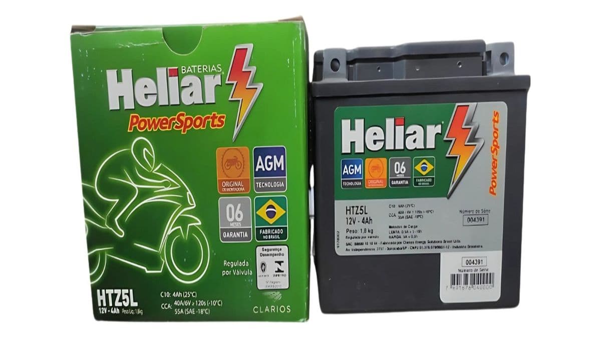Bateria para moto Heliar powerSports 12V 4Ah - 1