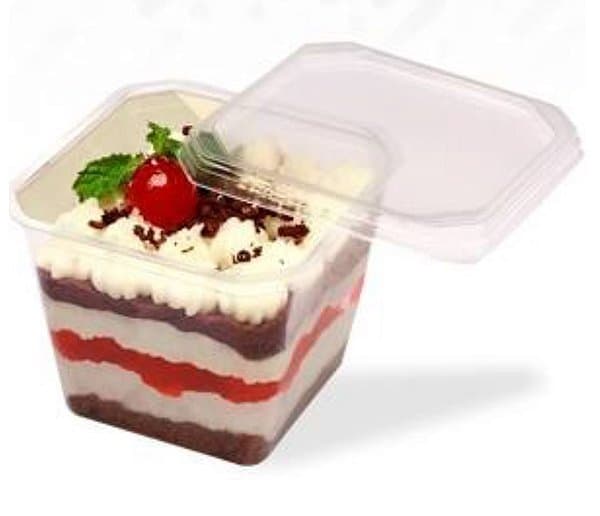 Pote Plástico Quadrado 250ml Prafesta 20 Unidades - 1