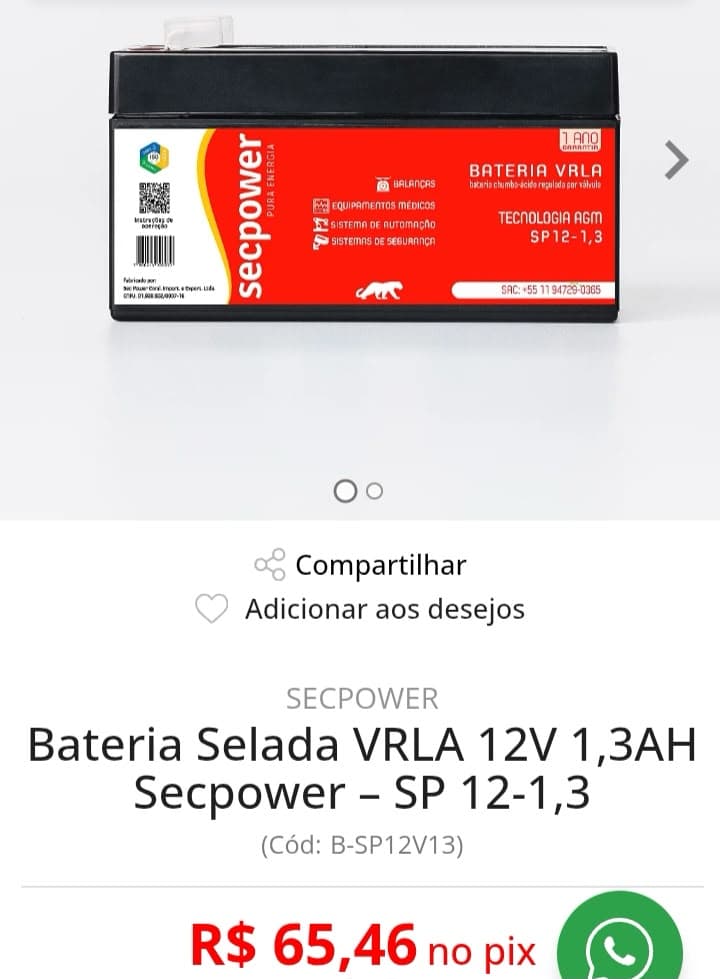 Bateria selada - 1